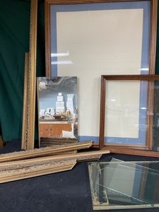 lot 230 image: Large Picture Frame, Glass, and Picture Molding