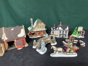 lot 225 image: Houses & Village Pieces from Dept 56