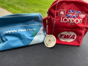 lot 157 image: Pan Am & TWA Vintage Travel Bags