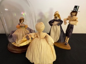 lot 125 image: Corn Husk Dolls that were Handmade