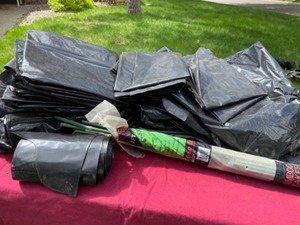 lot 300 image: Large Trash Bags that can be used as Rose BushPlant Covers