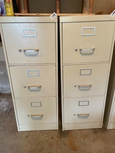 lot 139 image: Two-3 Drawer File Cabinets