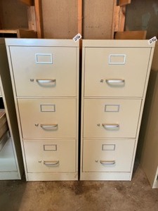 lot 236 image: Two-3 Drawer File Cabinets
