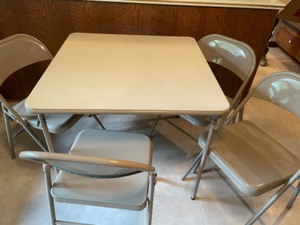 lot 143 image: Card Table & Chairs