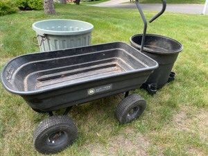 lot 2 image: Northern Tool & Equipment Wagon & Misc. Trash Containers