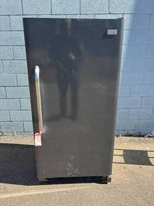 lot 8 image: Electrolux FFU17F2PT1 Frigidaire&nbsp16.7 Cu. Ft.&nbspCounter Depth Upright Freezer with Frost-Free Operation & Bright Lighting - Guaranteed To Work - Minor Clean Up Needed On The Outside Front Door