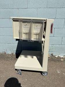 lot 33 image: Herman Miller for Healthcare 2-Drawer Supply Procedure Equipment Storage Cart - In Great Condition