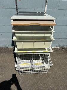 lot 34 image: InnerspaceDatel Multi-Drawer Supply Storage Emergency Equipment Cart With Extra Top Shelf & Power Strip Supply