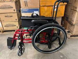 lot 2 image: MSRP $2500 NEW FLOOR MODEL Ki Mobility Catalyst 5 Ultra Lightweight High Quality Folding Wheelchair WAdjustable Depth, Anti Tips & Transit Wheels - 19 W 300lb Capacity Manufacture 823 No Backrest (purchase replacement online from $100)
