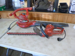 lot 23 image: Electric Blower and Trimmer