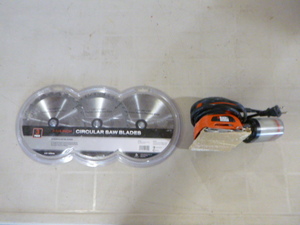 lot 71 image: Electric Sander and Saw Blades