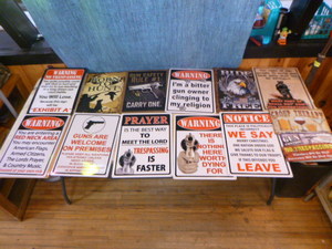 lot 186 image: 14 Metal Signs