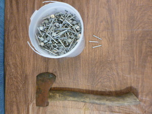 lot 254 image: Axe and Nails