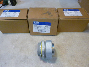 lot 127 image: 3 Eaton 2 Straight Male Connectors