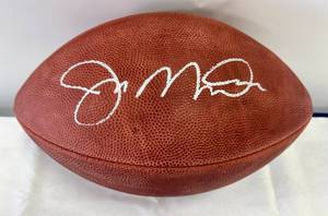 lot 22 image: Joe Montana Signed Super Bowl XXIV MVP Football with Montana COA and Custom Case - Wilson Official XXIV Football - San Francisco 49ers