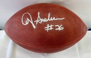 lot 23 image: Otis Anderson Signed Super Bowl XXV MVP Football with PSADNA and Gridiron Authentics COA and Custom Case - Wilson Official XXV Football - Arizona Cardinals