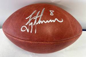 lot 25 image: Troy Aikman Signed Super Bowl XXVII MVP Football with COA and Custom Case - Wilson Official Super Bowl XXVII Football - Dallas Cowboys