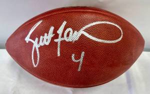 lot 8 image: Brett Favre Signed Super Bowl XXXI MVP Football with COA and Custom Case - Wilson Official Super Bowl XXXI Football - Green Bay Packers