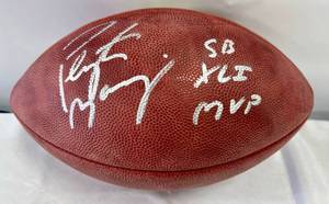 lot 34 image: Peyton Manning Signed Super Bowl XLI MVP Football with Steiner COA and Custom Case - WilsonThe Duke Official Super Bowl XLI Football - Indianapolic Colts