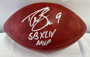 lot 36 image: Drew Brees Signed Super Bowl XLIV MVP Football with Gridiron Authentics COA and Custom Case - Wilson The Duke Official Super Bowl XLIV Football - New Orleans Saints