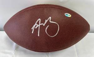 lot 6A image: Aaron Rodgers Signed Football with COA and Custom Super Bowl XLV MVP Case - Official Wilson Football - Green Bay Packers