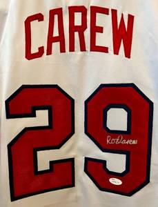 lot 11A image: Rod Carew Signed Jersey with JSA COA - Minnesota Twins Size XL - Baseball Autograph