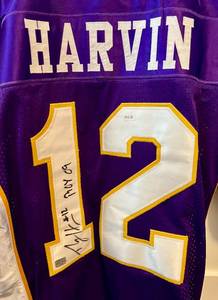 lot 20A image: Percy Harvin Signed Jersey with COA - Inscribed ROY 09 Size XL Minnesota Vikings Autograph