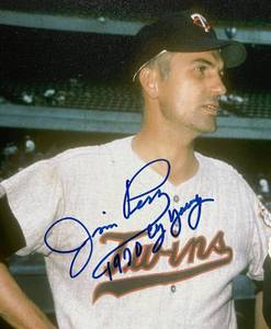 lot 37A image: Jim Perry Signed 11x14 Photo Inscribed 1970 Cy Young with Gaylord Perry - Minnesota Twins Baseball