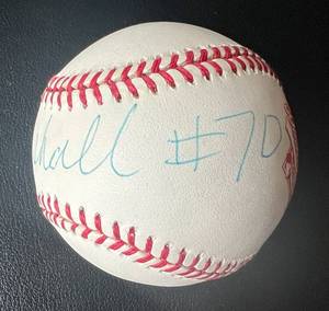 lot 18A image: Jim Marshall Signed 1994 World Series Official Rawlings Ball - Minnesota Vikings Twins Autograph