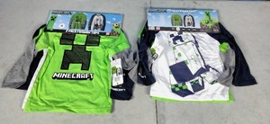 Lot of 4 New Long Sleeve Minecraft Shirts, Size 4