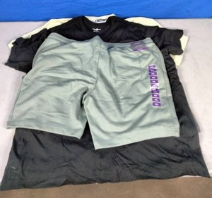 Lot of 4 New Mens Members Mark Clothing Items 2 French Terry Shorts (XXL), 1 Black T-Shirt (XXL), 1 Pique Polo (XL)