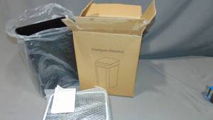 lot 35 image: Kitchen Trash Can with Lid - 3.5 Gallon Touchless Trash Can Smart Motion Sensor Trash Can, Automatic