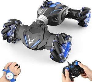 lot 7 image: RED NQD Remote Control Car,110 Scale Rc Stunt Car, 4wd Transform 25 Kmh Watch Gesture Sensor Car,