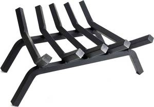 lot 51 image: Log Burning Rack Heavy Duty Solid Steel Fire Pit Grate