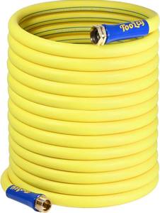 lot 58 image: Toolcy Hybrid Flexible Garden Hose 100 ft, Lightweight 58 Inch Heavy Duty Water Hose with Brass Male to Female Fittings, Outdoor, All-Weather, 250 PSI