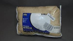 lot 154 image: Utopia Bedding Quilted Fitted Mattress Pad (Queen, Beige) - Elastic  Stretches up to 16 Inches Deep - Machine Washable Mattress Topper