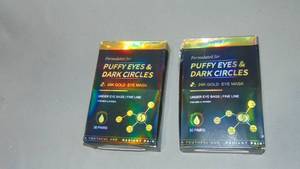 lot 166 image: 2 Pack Lot Avjone 24k Gold Eye Masks