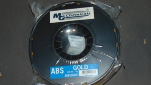 lot 189 image: MG Chemicals Gold ABS 3D Printer Filament, 2.85 mm, 1 kg Spool