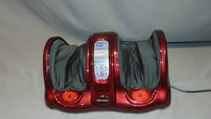 lot 195 image: H&B Luxuries Shiatsu Kneading Rolling Foot Massager Personal Health Studio ZH-9902-red, Foot Massage for Circulation and Pain Relief, Leg Calf Massager Machine for Plantar Fasciitis and Neuropathy