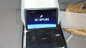 lot 203 image: 17.5 Portable DVD Player with 15.6 Large HD Screen, 6 Hours Rechargeable Battery, Support USBSD CardSync TV and Multiple Disc Formats, High Volume Speaker, Black