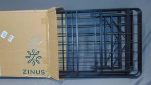 lot 213 image: ZINUS SmartBase Tool-Free Assembly 14 Inch Metal Platform  No Box Spring Needed, Queen No Hardware Bag You Will Need Wingnuts