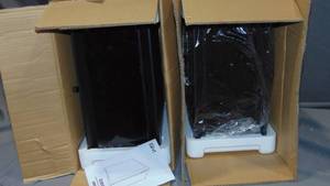 lot 216 image: 2 Pack Lot GIM 4  ATX PC Case, Gaming Computer Case with Opening Tempered Glass Panel  Magnet Dust Filters, USB 3.0 IO Port, Gaming PC Case Without Fans