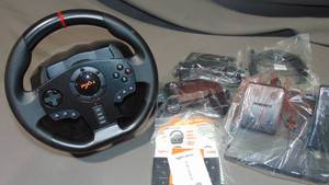 lot 237 image: PXN PC Racing Wheel, V900 Universal USB Car Sim 270900 degree Race Steering Wheel with Pedals for PS3, PS4, Xbox One, Xbox Series XS, Switch, Android TV