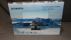 lot 246 image: Skyworth 24 inch Monitor Full HD 1920 x 1080p 75Hz HDMI VGA  Ultra Slim Monitor  24B1H