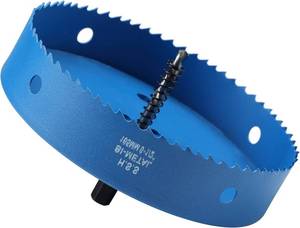 lot 92 image: 6-12 Inch Hole Saw, 165 mm HSS Bi-Metal Hole Cutter with Hex Shank Drill Bit Adapter for Wood Plastic Drywall Fiberboard and Soft Metal Sheet, Blue