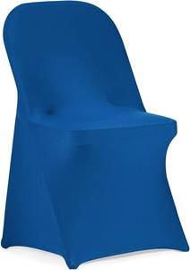 lot 117 image: Peomeise Stretch Spandex Folding Chair Cover for Wedding Party Dining Banquet Event (Classic Blue,25pcs)