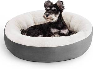 lot 123 image: Loves cabin Round Donut Cat and Dog Cushion Bed, 20in Pet Bed for Cats or Small Dogs, Anti-Slip & Water-Resistant Bottom,