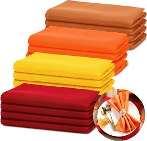 lot 125 image: Preboun 100 Pcs  Cloth Napkins, 19 x 19 Inches Polyester Dinner Napkins Washable Fabric  Party Supplies,