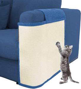 lot 126 image: Cat Scratch Furniture Protector with Natural Sisal for Protecting Couch Sofa Chair Furniture (Dark Blue, Left Hand)