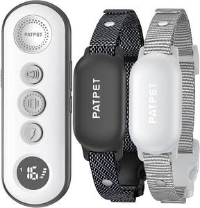 lot 133 image: PATPET Shock Collar for Dogs(10-120lbs), 4000ft Rechargeable IPX7 Waterproof Training Collar with Remote for 2 Dogs- Electric Dog Collar for Small Medium Large Dogs 2 Packs